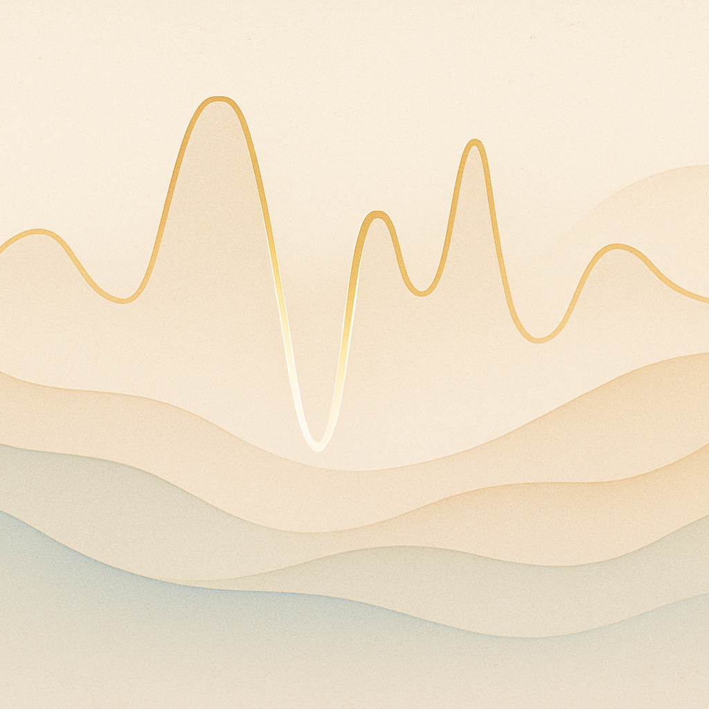 a subtle visual of the topic pulse (life and rhythm of a journey)