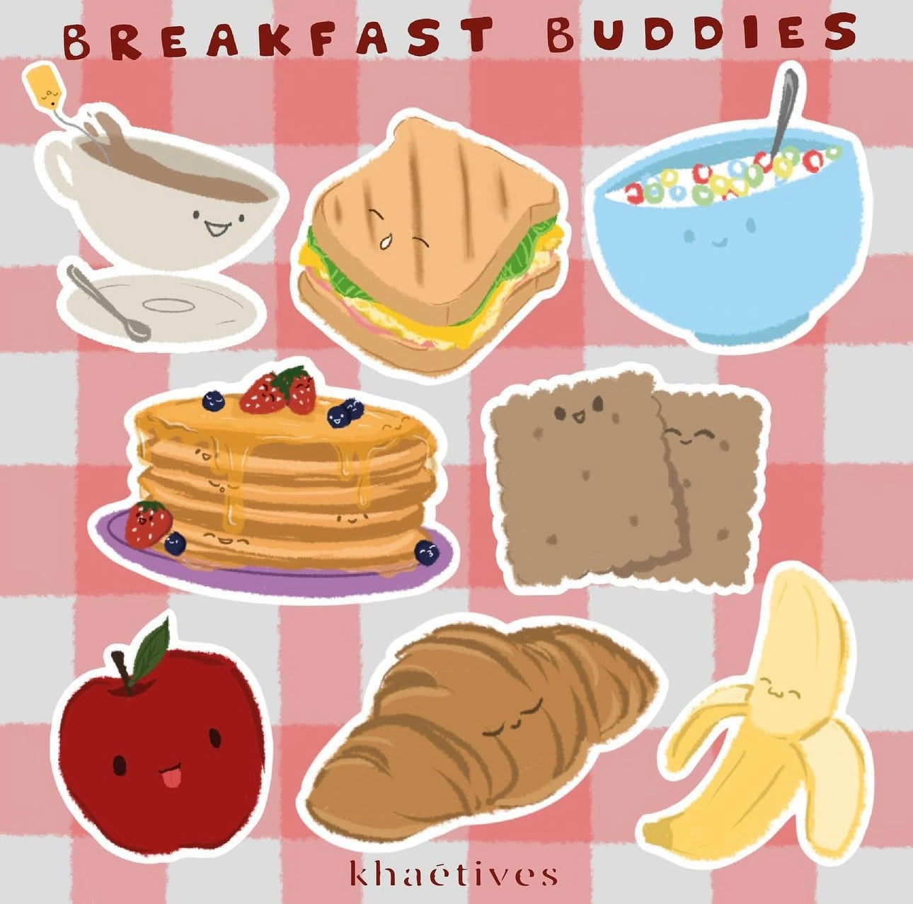 'Breakfast Buddies' Stickers