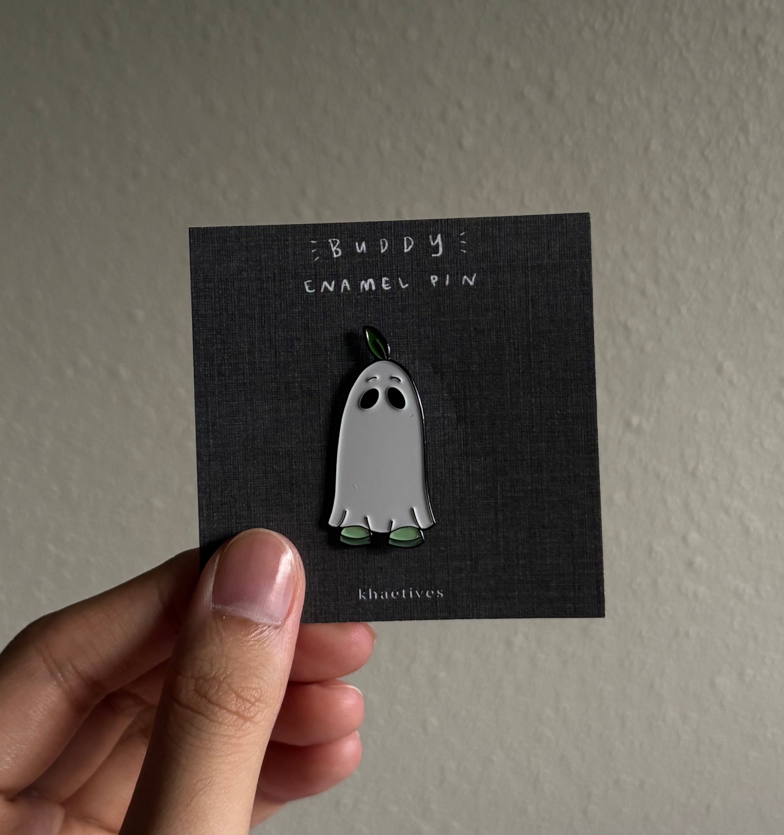 'Buddy the Ghostie' Enamel Pins